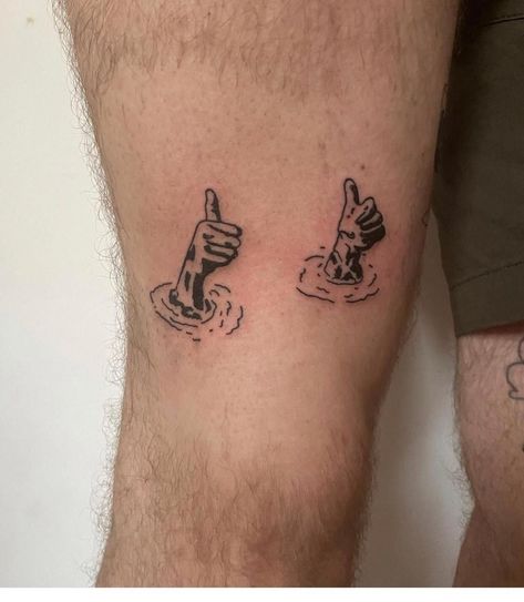 Masculine Tattoos Aesthetic, Hipster Tattoo Men, Guy Tattoos Ideas, Funny Tattoos For Men, Little Tattoos For Men, Chaotic Tattoo, Knee Tattoo Men, Pool Tattoo, Trippy Tattoo Ideas