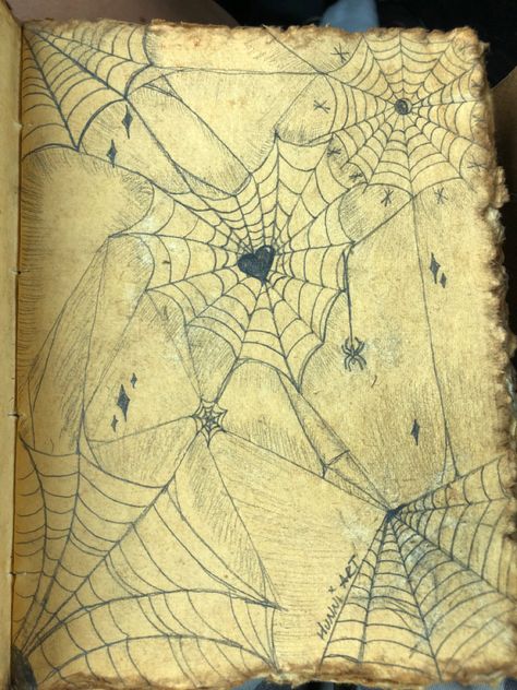 By: Hunniart #art #drawing #aesthetic #artist #darkdrawing #spookydrawing #drawingideas Spider Aesthetic Drawing, Spooky Spider Drawing, Spider Webb Drawings, Cobwebs Aesthetic, How To Draw Spider Web, Bea Poster, Spider Webs Drawing, Cobweb Art, Map Inktober