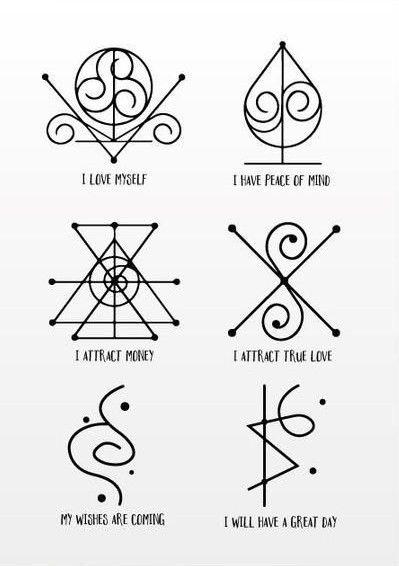 Tato Phoenix, Meaningful Symbol Tattoos, Tatoo Dog, Symbols And Their Meanings, Kartu Tarot, Witch Stickers, Magick Symbols, Sigil Tattoo, Rune Tattoo