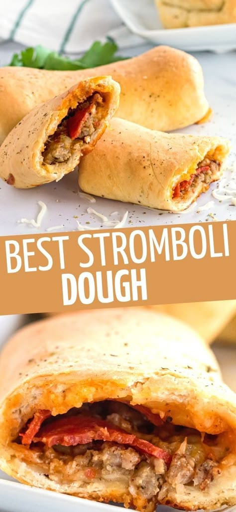 Homemade Stromboli Dough, Stromboli Dough Recipe, Stromboli Dough, Pizza Dough Recipes, Stromboli Recipe Easy, Homemade Stromboli, Yeast Recipes, Recipes Pizza, Stromboli Recipe