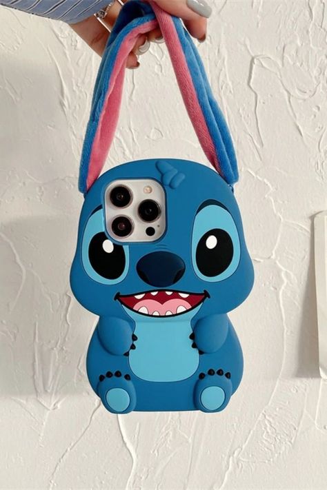 Kawaii Cute Fluffy Fur Plush Ear Stitch Phone Cases For iPhone 14 13 12 11 Pro Max Cartoon 3D Stitch Phone Cases, Lilo And Stitch Toys, Crazy Best Friends, Stitch Toy, Cartoon 3d, Pretty Phone Cases, Birthday Cake Decorating, Cute Stationery, Cute Cases