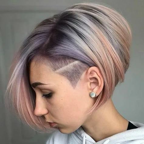 Asymmetric Bob, Undercut Bob Haircut, Kort Bob, Short Hair Undercut, Makijaż Smokey Eye, Long Bob Hairstyles, Undercut Hairstyles, Haircut For Thick Hair, Short Bob Hairstyles