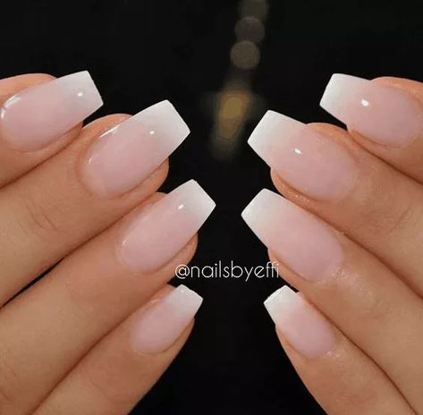 50 Contemporary French Manicure Design-Ideas for 2021 _ Viva La Vibes | French Nail Polish, Almond Nails French, Coffin Nails Ombre, Natural Acrylic Nails, French Pedicure, French Manicure Designs, Wedding Nails French, Colorful French, Kylie Jenner Outfits