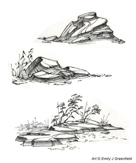 Draw Rocks, Sketch Faces, 2012 April, Drawing Rocks, Landscape Design Drawings, Nature Sketch, Landscape Sketch, Nature Drawing, Arte Sketchbook