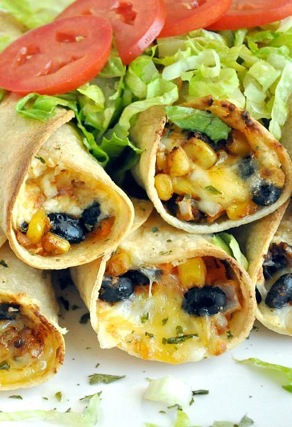 Sweet Potato Flautas, Potato Flautas, Baked Flautas, Galette Des Rois Recipe, Black Bean And Sweet Potato, Black Bean Sweet Potato, Bean And Sweet Potato, Avocado Dressing, Most Popular Recipes