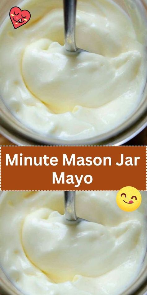 A quick and easy homemade mayonnaise recipe made in a mason jar, perfect for customizing with your favorite flavors. Mayonnaise Recipes, 1960s Food, Homemade Mayonnaise Recipe, Homemade Mayo, Mayonnaise Recipe, Homemade Mayonnaise, In A Jar, Chicken Dinner Recipes, Easy Homemade