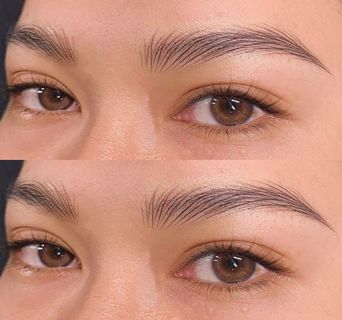 Nano Brows or Microblading? Choosing the Perfect Hair Stroke Brows Hair Strokes Eyebrows, Nano Strokes Eyebrows, Nano Brows Before And After, Nano Brows, Phi Brows, Feather Brows, Sparse Eyebrows, Makeup Pigments, Eyebrow Design