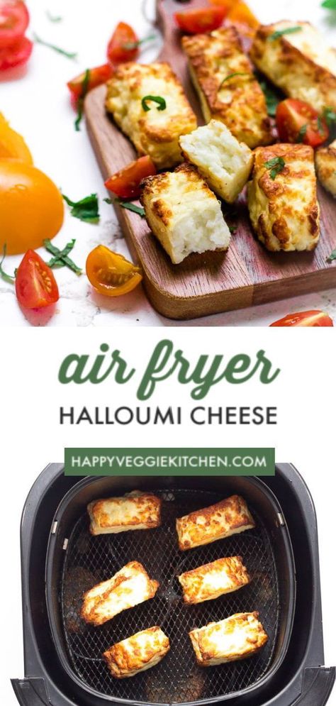 Halloumi Cheese Air Fryer, Air Fryer Haloumi, How To Cook Halloumi Cheese, Air Fry Halloumi, Halloumi Recipes Air Fryer, Top Air Fryer Recipes, Halloumi Air Fryer, Airfryer Halloumi, Halloumi Appetizer