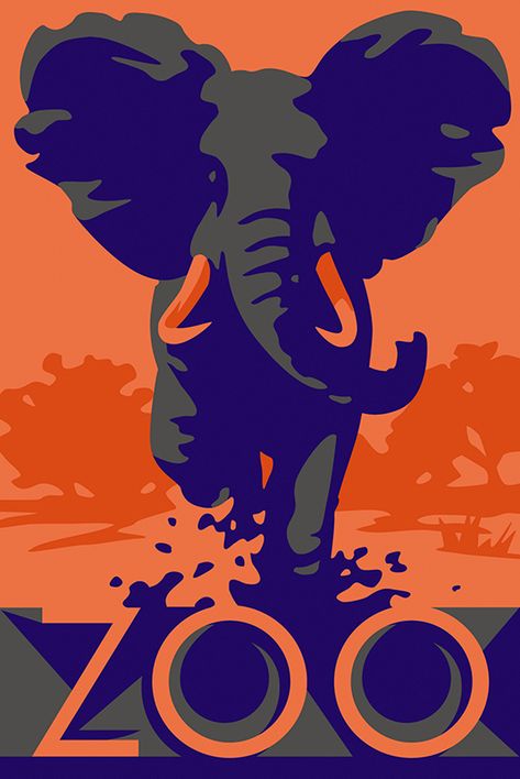 Zoo Typography, Zoo Poster Design, Aesthetic Jungle, Zoo Illustration, Zoo Poster, Exhibit Booth Design, Zoo Logo, Rack Card Design, Edinburgh Zoo