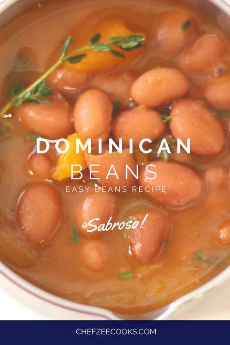 Easy Dominican Beans – Chef Zee Cooks Easy Dominican Recipes, Dominican Republic Food Recipes, Spanish Beans Recipe, Dominican Food Recipes, Dominican Meals, Dominican Beans Recipe, Easy Beans, Dominican Dishes, Dominican Cuisine