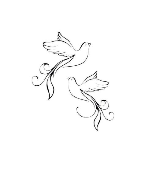 Dove And Lily Tattoo, 2 Dove Tattoo Design, Love Doves Tattoo, Dove Bird Tattoo Design, Doves Tattoo For Women, Dove Tattoo Design For Women On Shoulder, Dove Tattoo Ideas For Women, Pretty Dove Tattoo, Dove Chest Tattoo Female