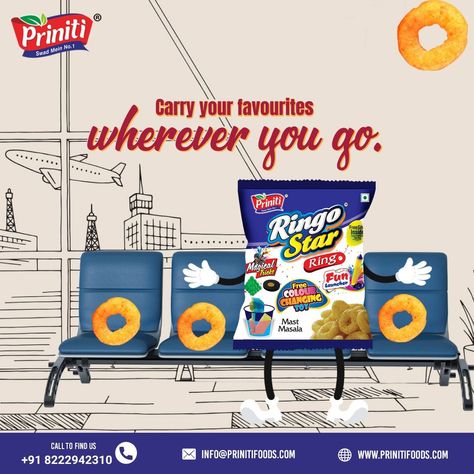 Snack Your Way Around the World - Priniti, The Top Choice for Travelers. Order today: www.prinitifoods.com #PrinitiFoods #enjoy #movietime #cinema #snackTime #eveningsnacks #bhujia #deliciousTaste #Prinitifood #munch #masti #namkeen #readytoeat #KidsSnacks #mastmasala #flavour #spicy #tasty #delicious #ChakhLeZindagi Snack Ads Design, Snacks Creative Ads, Baby Elephant Drawing, Logistics Design, Franchise Food, Digital Advertising Design, Creative Interior Design, Creative Advertising Design, Elephant Drawing