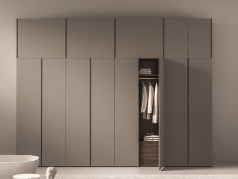 Download catalogue and price list of Melamine-faced chipboard wardrobe By tumidei, wardrobe with smooth hinged door Hinged Wardrobe Designs, Wardrobe Shutters, Hinged Wardrobe, Wardrobe Designs, Walk In Robe, Cabinet Shelf, Wardrobe Design Bedroom, Wardrobe Design, Design Bedroom