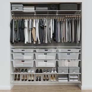 The Container Store: Storage, Organization & Custom Closets | Closet Affordable Closet Systems, Container Store Closet, Best Closet Systems, Elfa Closet, Closet Solutions, Front Closet, Entry Closet, Small Closet Space, Closet Kits