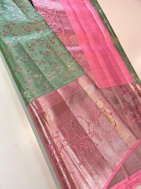 Pattu Sarees Colour Combinations, Sarees Colour Combinations, Fancy Pattu Sarees, Sarees Combination, Kanchivaram Saree, Exclusive Saree Blouse Designs, Saree Outfit, Saree Color Combinations, Saree Accessories