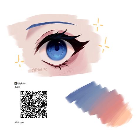 Shading Brushes Ibispaint, Shade Brush Ibis Paint, Ibispaint Brush Code, Ibis Pen, Gacha Eyes, Ibispaint Brush, Paint Brush Drawing, Brush Code, Shading Brush