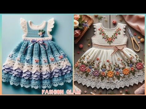 New Crochet Flowers Embroidered girls Clothing Patterns 2024/Flare Dress - YouTube Flowers For Kids, Crochet Colorful, Girls Clothes Patterns, Flowers Embroidered, Colorful Dress, Dress Crochet, Flower Child, Embroidered Flowers, Crochet Dress