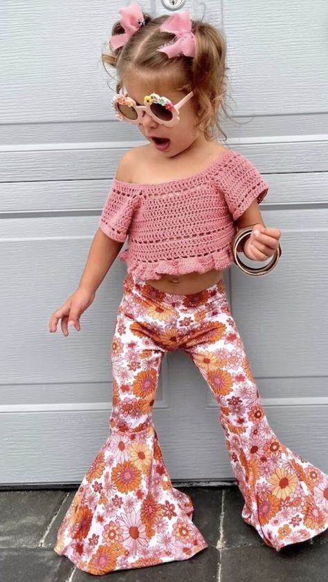 Boho Toddler Clothes, Toddler Bell Bottoms, Baby Bell Bottoms, Hippie Birthday Party, Boho Toddler, Boho Baby Clothes, Hippie Birthday, Hippie Baby, Baby Bells