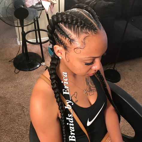 2 Braids Hairstyles, Trendy We Fryzurach, Tan Skin Blonde Hair, Two Braid Hairstyles, Feed In Braids Hairstyles, American Hairstyles, Braided Ponytail Hairstyles, Feed In Braid, Two Braids