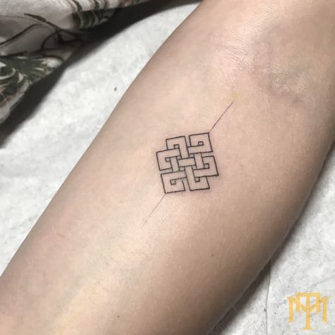 Karma Tatoos Men, Tattoos Philosophy, Karma Tattoo For Men, Symbol Tattoos For Men, Karma Symbol Tattoo, Karma Tattoo Symbol, Karma Tattoo Ideas, Karma Tattoo Design, Infinity Knot Tattoo