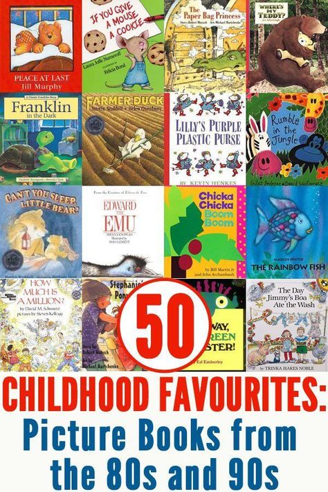 50 Classic Picture Books from the 80s & 90s | Childhood101 Popular Kids Books, Popular Picture Books, Classic Childrens Books, Best Children Books, Preschool Books, Children's Picture Books, Toddler Books, Children's Literature, Picture Books