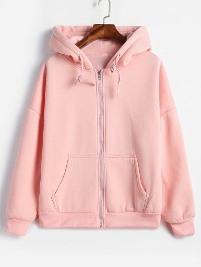 Cropped zip up hoodie