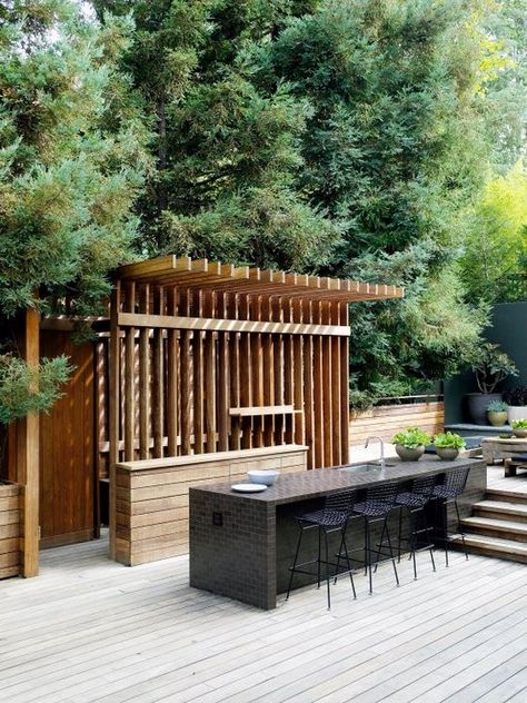 commune-outdoor-kitchen-2 Modern Outdoor Kitchen, Outdoor Kitchen Bars, Have Inspiration, Design Exterior, Outdoor Inspirations, Outdoor Bbq, Outdoor Kitchen Design, Outdoor Bar, Outdoor Areas