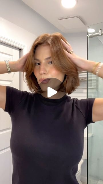 Kyla Lee Lamb on Instagram: "bouncy blowout routine 🎀   #shorthair #blowoutroutine #shorthairstyles #shortbob #athomeblowout #bouncyblowout" Blowout Bob Hair, Short Bouncy Hair, Bouncy Bob Haircut, Short Bob Blowout, Blowout Hair Short, Blowout On Short Hair, Short Blowout, Blowout Bob, Bob Blowout