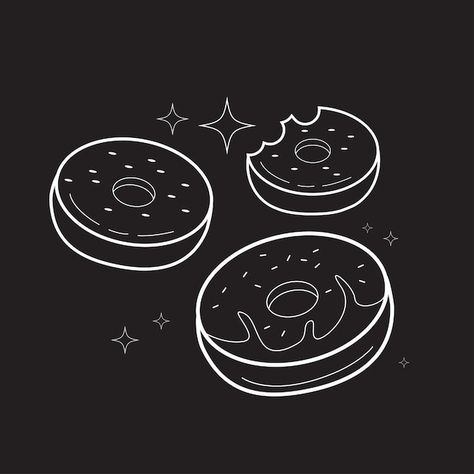 Donut lines style vector artwork | Premium Vector #Freepik #vector #nature #sign #background #black Donut Background, Donut Graphic, Vector Nature, Baking Business, Background Black, Vector Artwork, Illustration Vector, Vector Photo, Premium Vector