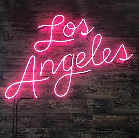 @linaphat Los Angeles Neon Light Los Angeles California Aesthetic, Angeles Aesthetic, Aesthetic Bright, Los Angeles Aesthetic, California Aesthetic, Shop Small Quotes, Boutique Inspiration, Neon Words, Shop Sign Design