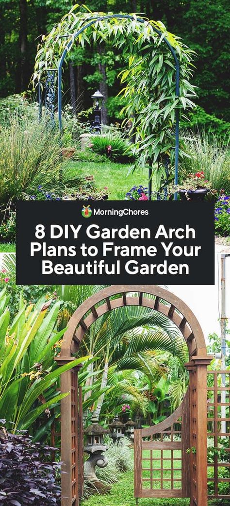 8 DIY Garden Arch Plans to Frame Your Beautiful Garden Garden Archway, Garden Arch Trellis, Arch Ideas, Arch Trellis, Meditation Garden, Garden Arbor, Garden Arches, Garden Entrance, Unique Gardens