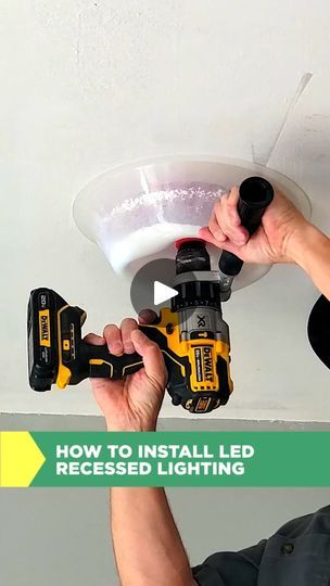 10K views · 80 reactions | How to Install LED Recessed Lighting | If you've been wanting to brighten up your living space, it might be time to add some LED recessed lighting. 💡🛠️ Follow along to see how it's done.... | By HGTV | Facebook How To Install Recessed Lighting Diy, Installing Recessed Lighting Diy, How To Install Recessed Lighting, Recessed Light Covers, Installing Recessed Lighting, Bathroom Recessed Lighting, Retro Kitchens, Recessed Lights, Bathroom Retreat