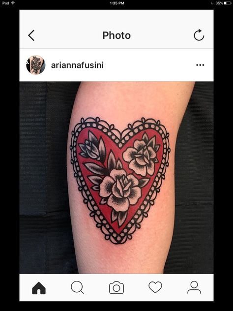 Ruffle Heart Tattoo, Handkerchief Tattoo, Heart Frame Tattoo, Lace Heart Tattoo, Doily Tattoo, Feminie Tattoos, Vintage Frame Tattoo, Bandana Tattoo, Border Tattoo