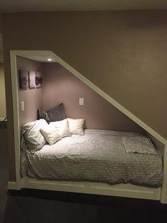 Under Stairs Nook, Stair Nook, تحت الدرج, Basement Stairs, Basement Makeover, Decor Ikea, Attic Storage, Attic Remodel, Basement Bedrooms