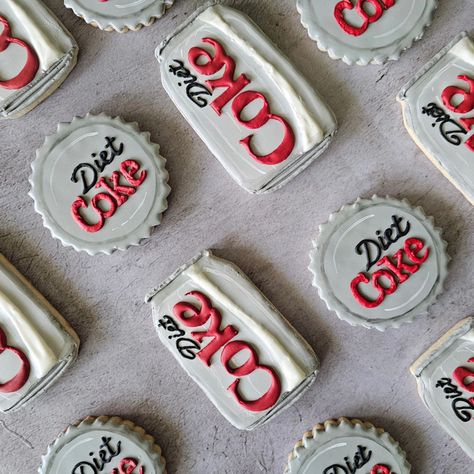 When your boss loves Diet Coke, you celebrate with cookies!! #petitesweetsbydonna #dietcoke #dietcokeaddict #dietcokebreak #dietcokelover #dietcokeforlife #cookie #cookies #cookiesoffacebook #cookiesofinstagram Share A Coke With, Diet Coke Party, Share A Coke, 35th Birthday, Girl Dinner, Diet Coke, Party Themes, Bridal Shower, Diet