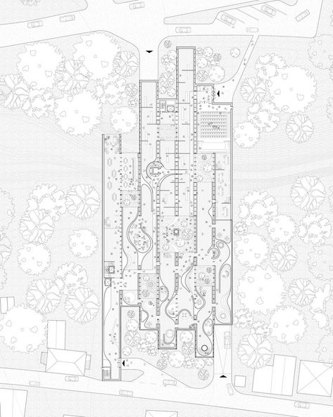 Lines Drawing, Children's Library, Drawing Lines, Architecture Presentation Board, Childrens Library, Architecture Concept Diagram, Drawing Examples, Concept Diagram, Site Plans