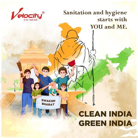 Cleanliness and hygiene is a practice not a project ! #cleanindia #greenindia #velocity #eyewear Green India Clean India Painting, Painting On Cleanliness, Clean India Green India Poster Painting, Green India Clean India Drawings, Clean India Drawing Ideas, Cleanliness Poster Ideas, Cleanliness Drawing, Cleanliness Poster, Clean India Posters