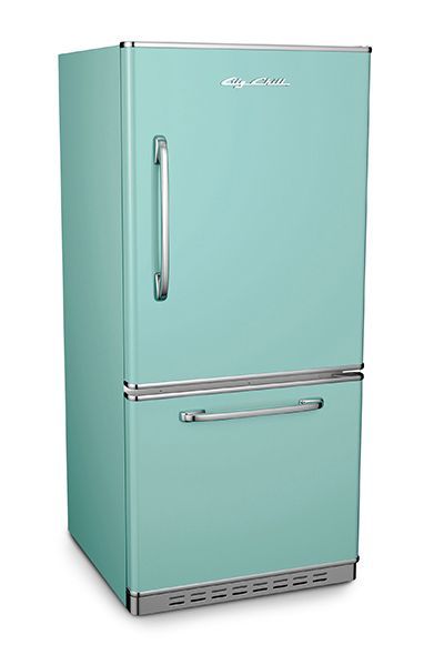 Fridges | Shop | Professional & Retro Appliances | Big Chill Retro Kitchen Appliances, Retro Refrigerator, Retro Appliances, Retro Fridge, Big Chill, Bottom Freezer, Chrome Handles, Home Warranty, Kitchen Remodeling