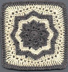 If you want to get rid of scrap yarn here is your chance to do it in the most elegant way. The Nordic Star Afghan Square by Priscilla Hewitt is a beautiful 7″ square. The written pattern seems to be a bit challenging so, there’s extra help for this pattern. Here’s a Nordic Star TUTORIAL … Small Granny Squares Crochet, 3 Color Granny Square Crochet Pattern, Two Color Granny Square, Granny Square Free Pattern, Star Afghan, Nordic Star, Crochet Square Pattern, Afghan Squares, Crochet Squares Afghan