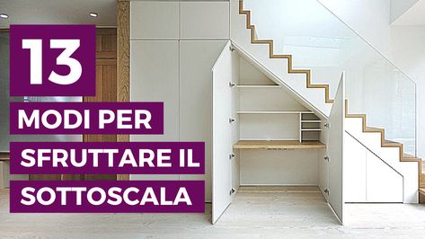 Quando il sottoscala è aperto, e quindi è visibile il vuoto sottostante, questo appare come uno spazio sprecato e sembra impoverire più che arricchire l’ambiente. È molto interessante progettare questa parte della casa, cercando di integrala il più possibile con la scala. Oggi vedremo tanti modi per sfruttare il vostro sottoscala aperto al meglio. House Interior Decor, Future House, Interior Decorating, House Interior, Stairs, House Design, Furniture, Home Decor, Design