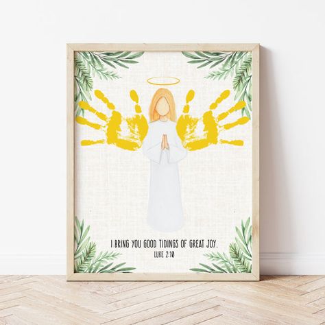 Gifts From Grandparents To Grandchildren, Handprint Grandparent Gift, Bird Handprint Art, Toddler Crafts For Grandparents, Hand Print Angel, Grandparent Gifts From Baby, January Handprint Art, December Handprint Art, Hand Print Christmas Crafts