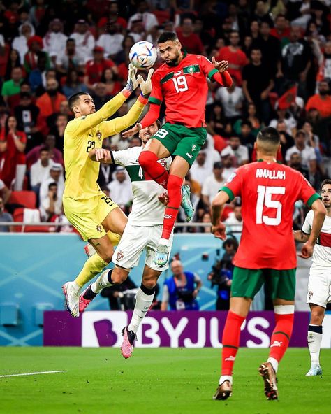 FIFA World Cup: Morocco 1-0 Portugal, Youssef En-Nesyri the hero World Cup Semi Final, Cristiano Ronaldo Portugal, World Cup Teams, World Cup Qatar, 2022 Fifa World Cup, Association Football, Qatar 2022, New Africa, World Cup 2022