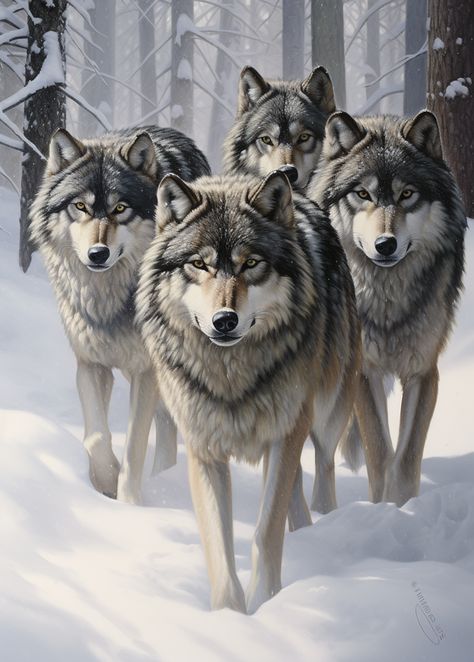 5D Diamond Painting Snow Walking Wolf Pack Kit Snow Walking, Wolf Walking, Mystical Wolf, Wolf Images, Wolf Photography, Wolf Artwork, Fantasy Wolf, Wolf Photos, Painting Snow