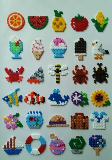 Perler Beads Ideas, Melt Beads Patterns, Hamma Beads Ideas, Easy Perler Bead Patterns, Melty Bead Patterns, Easy Perler Beads Ideas, Fuse Bead Patterns, Art Perle, Hama Beads Design