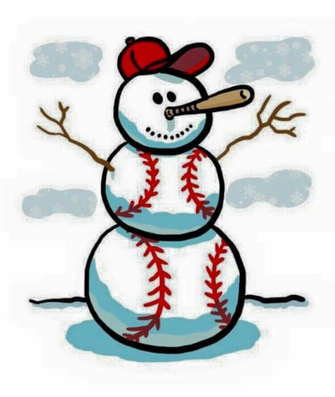 Baseball snowman Baseball Snowman, Basketball Floor, Baseball Christmas, Baseball Crafts, Rangers Baseball, Baseball Quotes, Cardinals Baseball, Baseball Season, Snowman Crafts