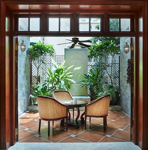 Courtyard Courtyard Flooring, Mini Courtyard, Semi Basement, Courtyard Dining, Chennai City, Tropical Modernism, Interior Courtyard, Outdoor Garden Ideas, Indoor Courtyard