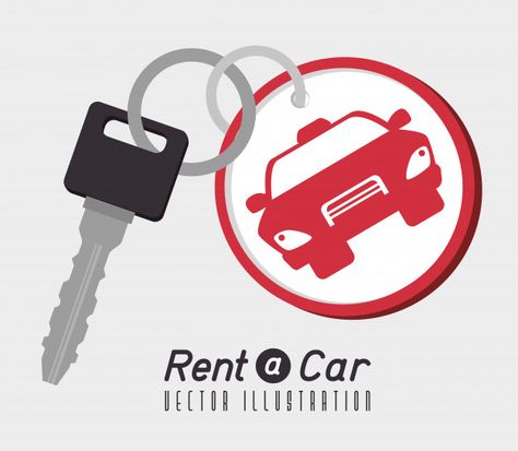 Car Hire Logo, Rental Car Logo, Rent A Car Design, Rent A Car Logo, Car Rental Logo, Business Mind, Rent Car, Key Icon, Business Car