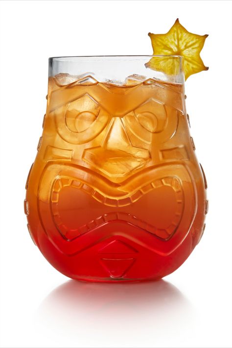 Split Tumbler, Tiki Faces, Chic Glasses, Tiki Cocktails, Tumbler Glasses, Vintage Tiki, Mai Tai, Libbey Glass, Vintage Cocktail