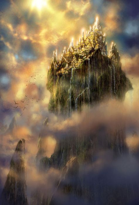 Mount Olympus Bangunan Minecraft, Mount Olympus, Hindu Mythology, Fantasy Setting, Fantasy Places, Fantasy Artist, Greek Gods, Gods And Goddesses, Conceptual Art