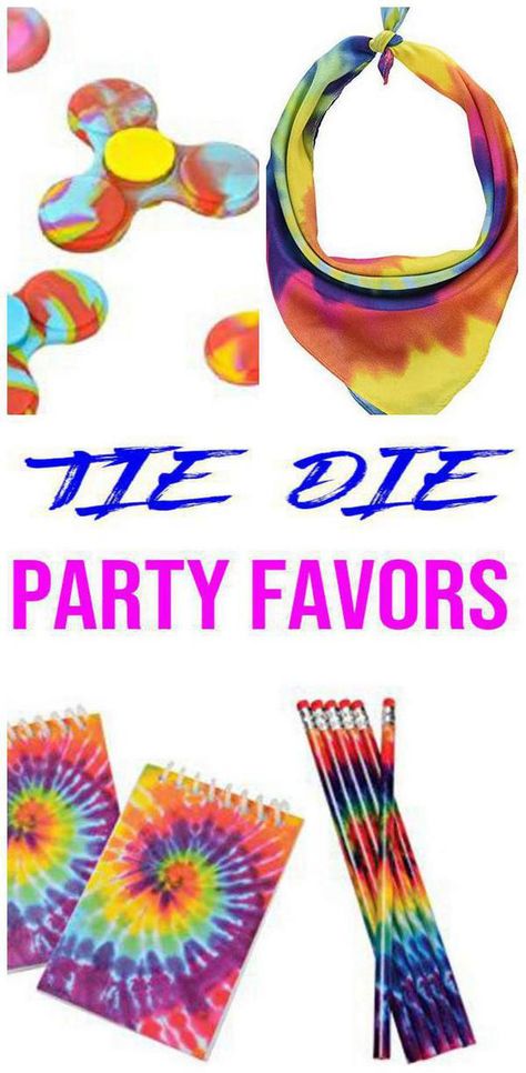 Tie Dye Birthday Party Favors, Tye Dye Birthday Party Ideas Decorations, Tie Dye Party Favors, Tie Dye Birthday Party Ideas, Tie Dye Birthday Party, Double Birthday Parties, Tie Dye Birthday, Birthday Party Games For Kids, Tie Dye Party